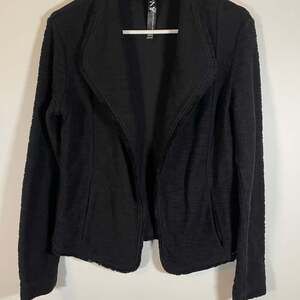 Andrew Marc Becket Knit Jacket Black Size S